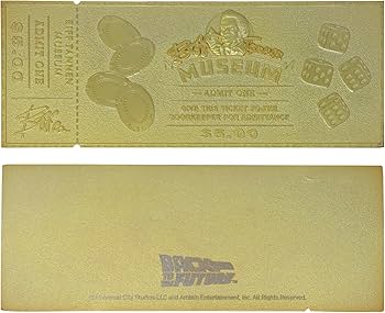 Back to The Future Biff H.Tannen 24 Karat Hold Plated Museum Ticket - Image 3