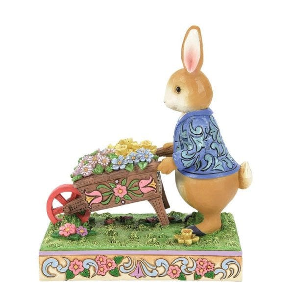Beatrix Potter Peter Rabbit with Wheelbarrow Figurine By Jim Shore 6014048 - Image 3