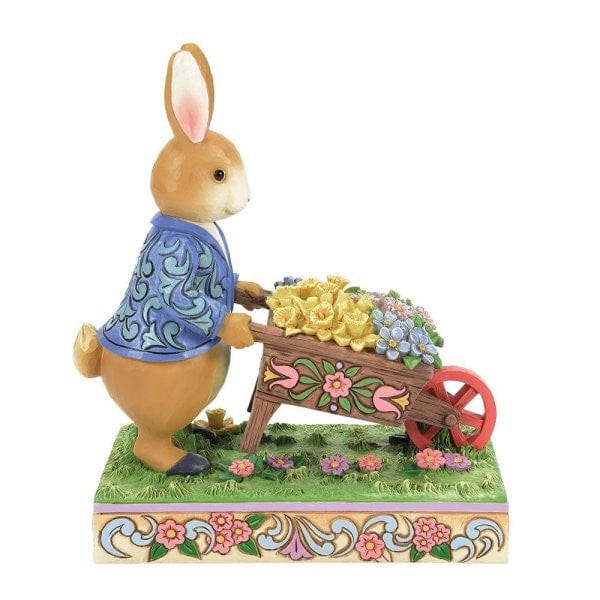 Beatrix Potter Peter Rabbit with Wheelbarrow Figurine By Jim Shore 6014048 - Image 5