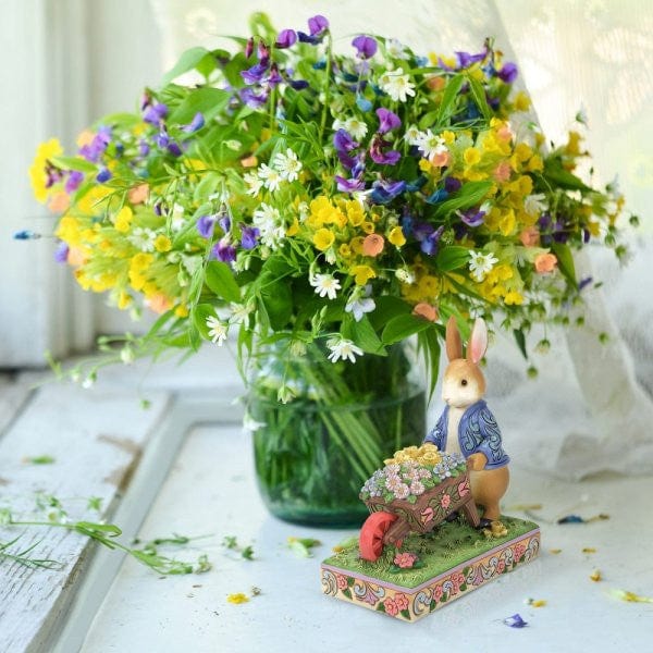 Beatrix Potter Peter Rabbit with Wheelbarrow Figurine By Jim Shore 6014048 - Image 6