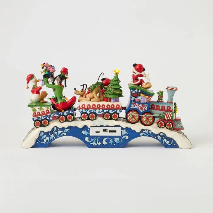 Disney Traditions Christmas Cheer On Track (Mickey & Friends LED Musical Train) Figurine By Jim Shore 6014996 - Image 4