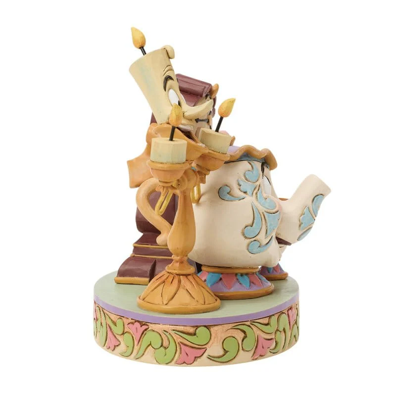 Disney Traditions Heart of the Castle (Lumiere, Mrs Potts, Cogsworth and Chip) Figurine by Jim Shore - Image 4