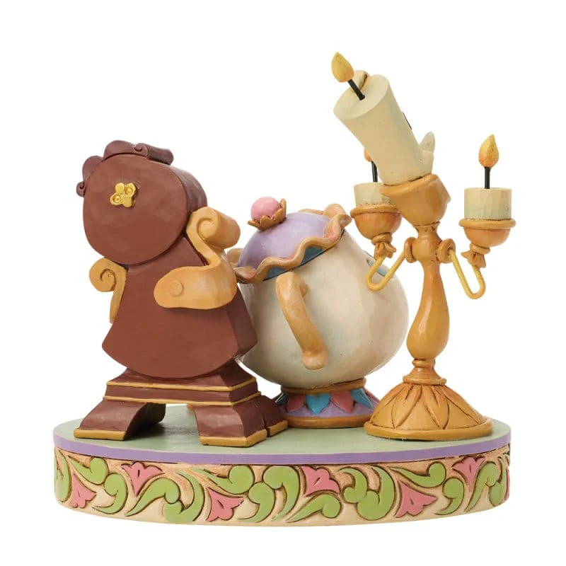 Disney Traditions Heart of the Castle (Lumiere, Mrs Potts, Cogsworth and Chip) Figurine by Jim Shore - Image 5