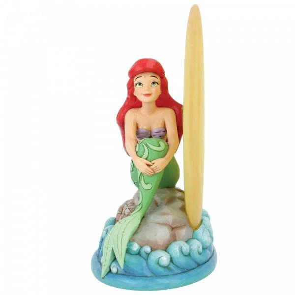 Disney Traditions Mermaid by Moonlight - Ariel with Light up Moon Figurine 6005954 - Image 3