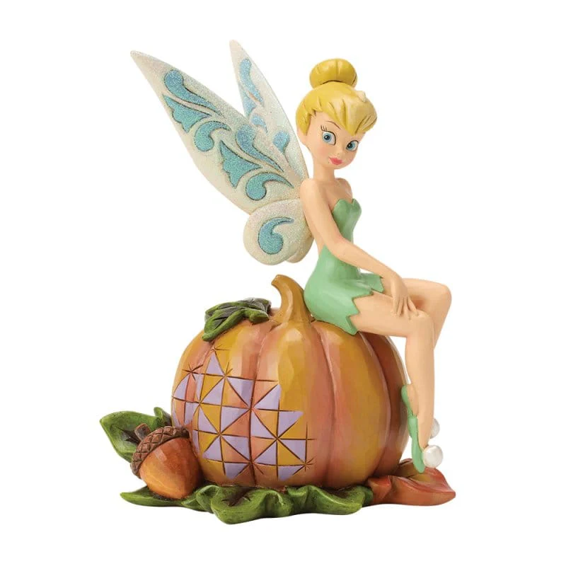 Disney Traditions Pumpkin Patch Pixie (Tinkerbell on Pumpkin) Figurine By Jim Shore 6017943 - Image 5