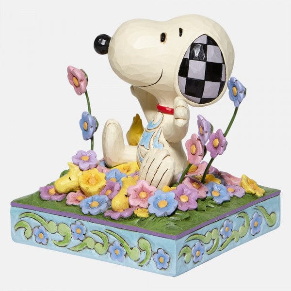 Snoopy in bed of Flowers Figurine By Jim Shore - Image 3