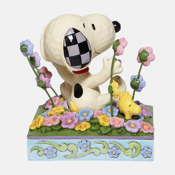 Snoopy in bed of Flowers Figurine By Jim Shore - Image 4