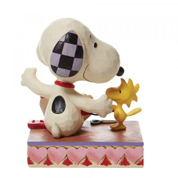 Snoopy with Hearts Garland Figurine By Jim Shore - Image 3