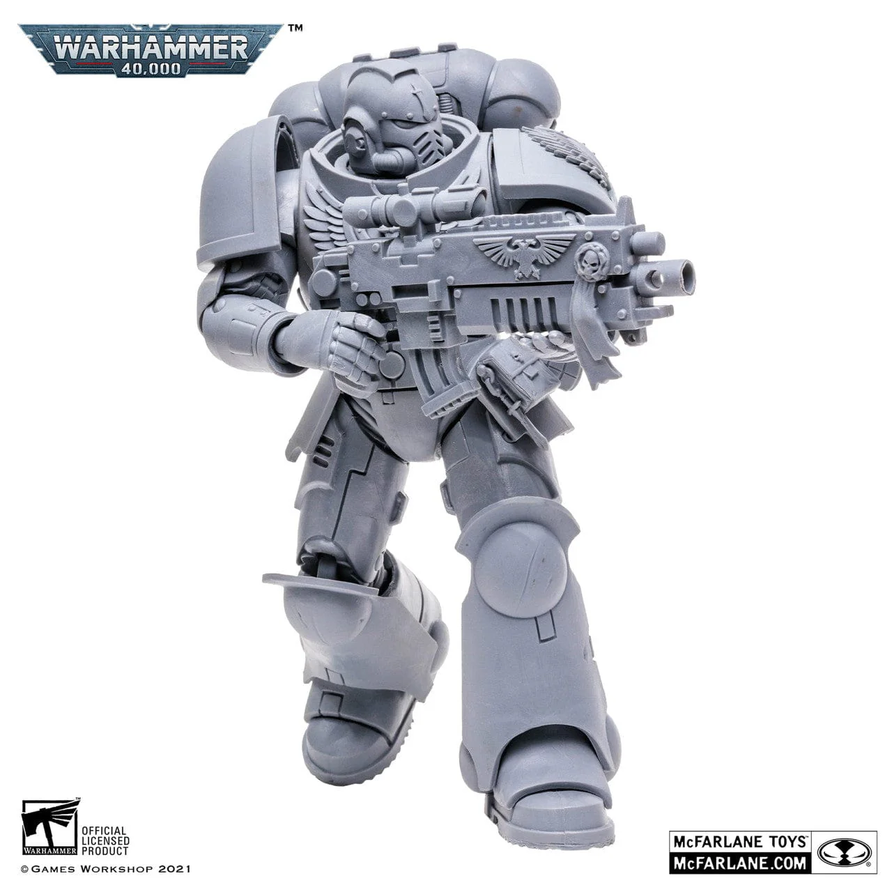 McFarlane Toys Warhammer 40,000 Dark Angels Assault Intercessor Unpainted Figure - Image 3